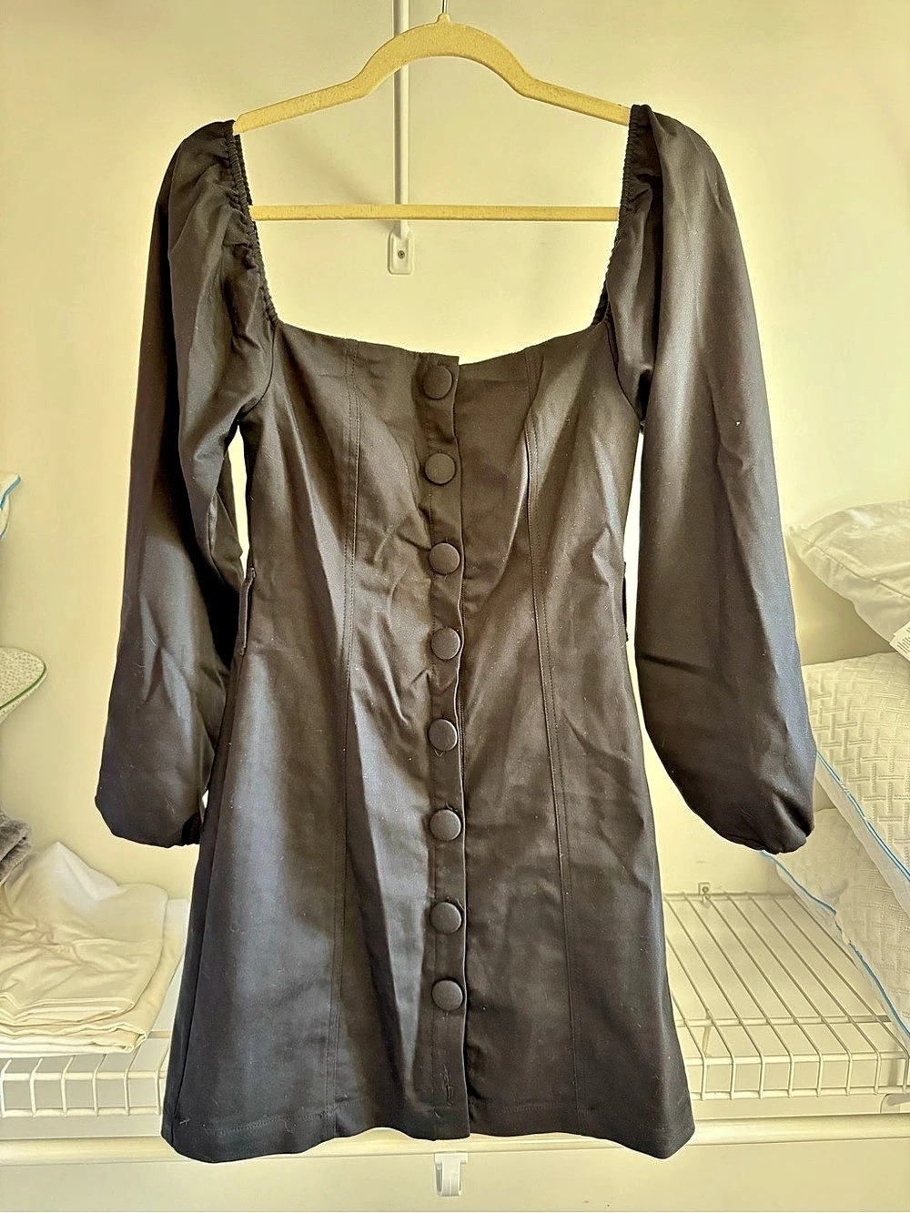 Arden B Mini Long Sleeve Dress Black Size Large